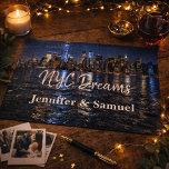 NYC Dreams Romantic Skyline Couples Keepsake Jigsaw Puzzle<br><div class="desc">Celebrate love with a beautiful keepsake inspired by the magic of New York City. This elegant NYC Dreams skyline puzzle captures the glowing Manhattan skyline reflecting across the water, creating a romantic and timeless scene. Personalized with names, this puzzle becomes more than just a fun activity—it becomes a meaningful keepsake...</div>