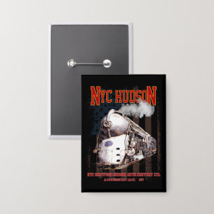 NYC Dreyfuss Hudson Locomotive. American flag