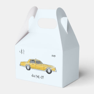 NYC Favour Box. Wedding welcome box taxi.