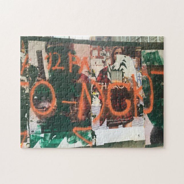 NYC Garment District Graffiti Spraypaint Urban Art Jigsaw Puzzle (Horizontal)