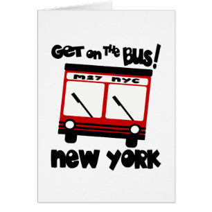 NYC, Get On The Bus With Red Hybrid Bus