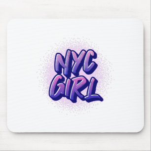 NYC Girl Graffiti Style Mouse Pad
