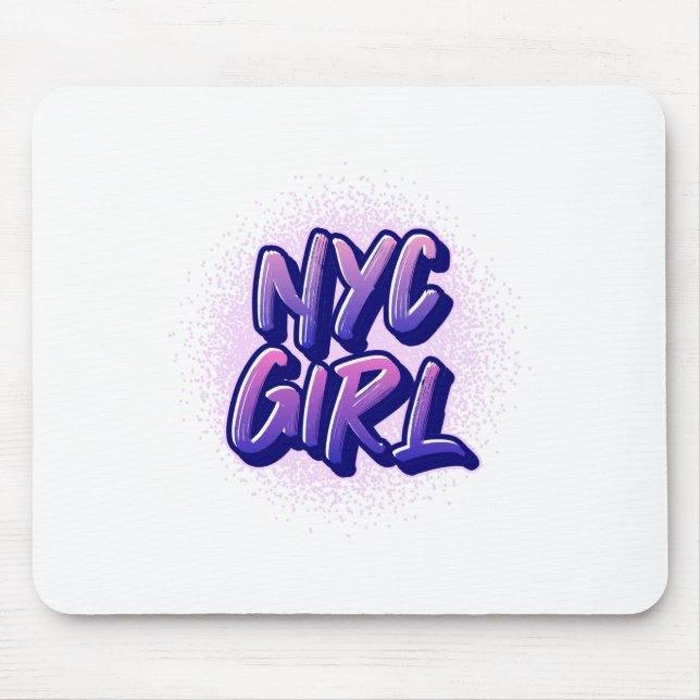 NYC Girl Graffiti Style Mouse Pad (Front)