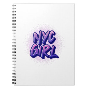 NYC Girl Graffiti Style Notebook