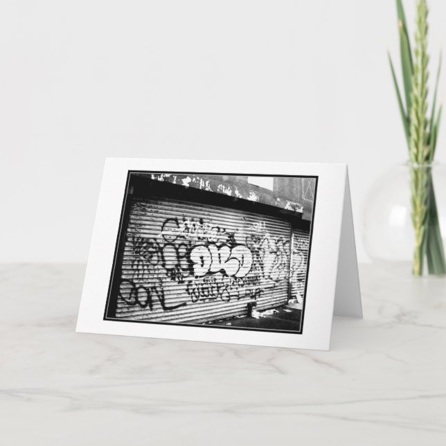 'NYC Graffiti' Blank Greeting Card (Front)