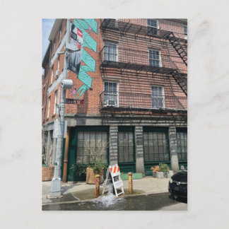 NYC Graffiti Building Postcard Urban Art Snapshot