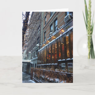 NYC Holiday Greetings Winter Icicle Christmas Card