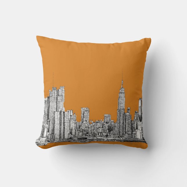 NYC In orange Cushion (Front)