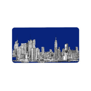 NYC ink royal blue Label