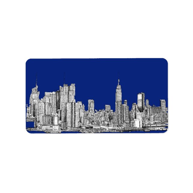NYC ink royal blue Label (Front)