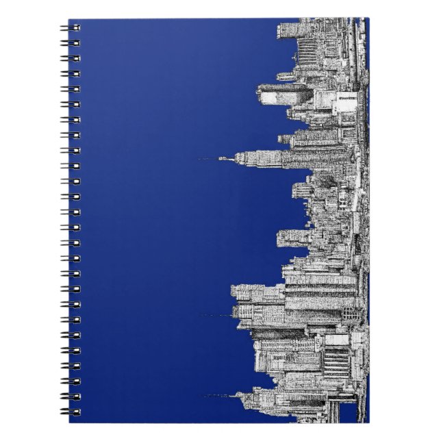 NYC ink royal blue Spiral Notebook (Front)
