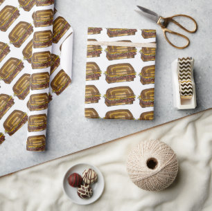 NYC Jewish Deli Corned Beef Reuben Sandwich  Wrapping Paper