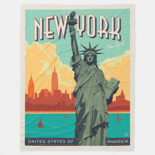NYC - Lady Liberty Fleece Blanket