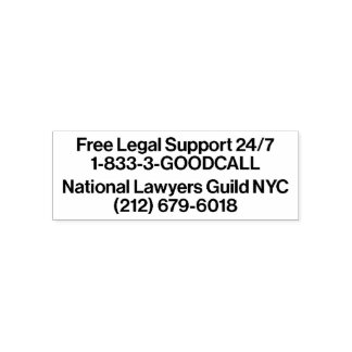 NYC Legal Support Hotlines for Protesters Self-inking Stamp