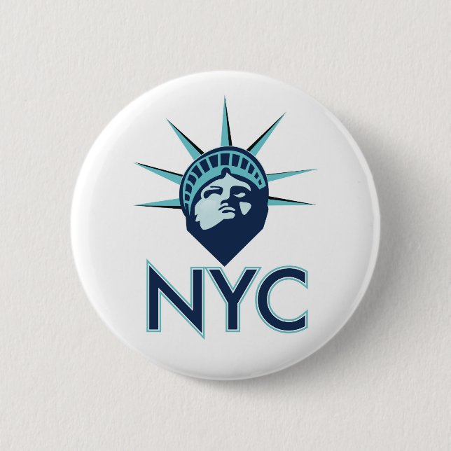 NYC Liberty 6 Cm Round Badge (Front)