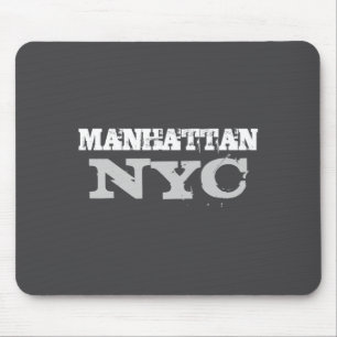 Nyc Manhattan New York City Elegant Black Template Mouse Pad