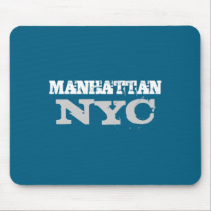 Nyc Manhattan New York City Elegant Black Template Mouse Pad