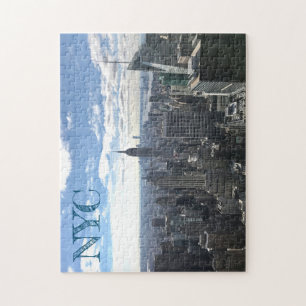 NYC Manhattan Sunny Skyline Empire State  Jigsaw Puzzle