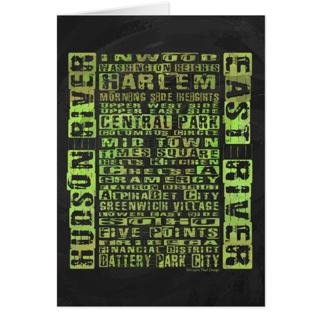 NYC Neighbourhoods Green (Front)