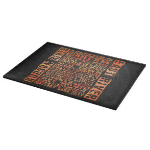 NYC Neighbourhoods Orange Cutting Board