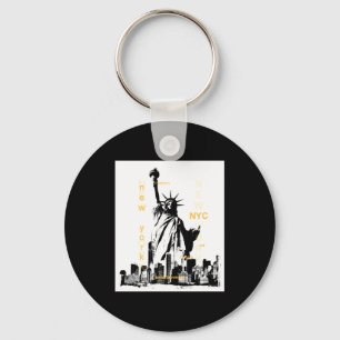 Nyc New York Brooklyn Bridge Liberty Statue Mens _ Key Ring