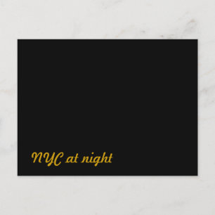 NYC New York City at night Postcard