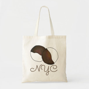 NYC New York City Black and White Cookie Tote Bag
