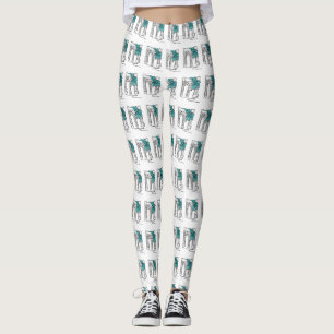 NYC New York City Brooklyn Bridge Hanukkah Holiday Leggings