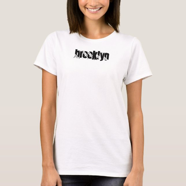 Nyc New York City Brooklyn Classic Basic White T-Shirt (Front)
