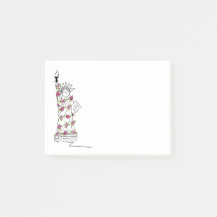 NYC New York City Easter Statue of Liberty Roses Post-it Notes