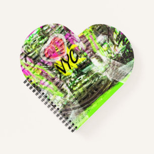 NYC New York City Grafitti Neon Photo Pad Notebook