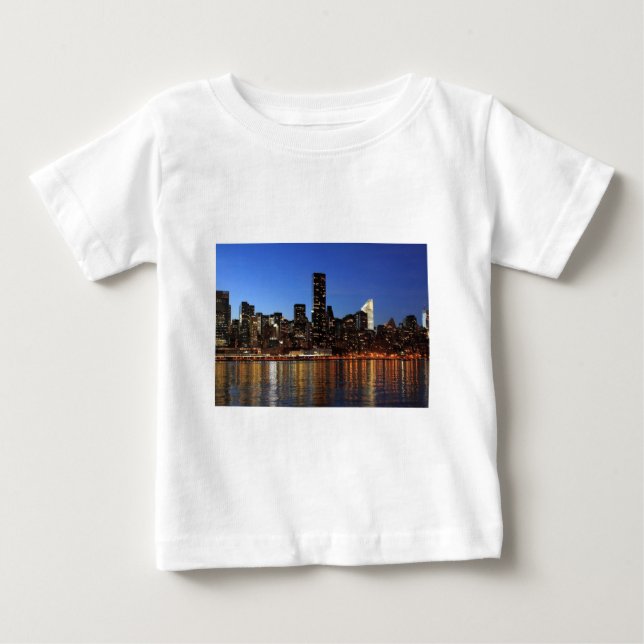 NYC New York City Manhattan Night Baby T-Shirt (Front)