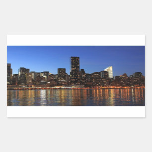 NYC New York City Manhattan Night Rectangular Sticker