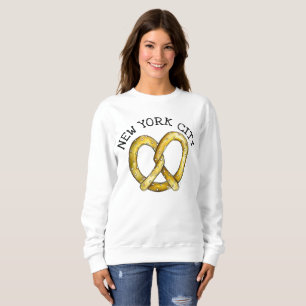 NYC New York City Salty Soft Pretzel Foodie Sweatshirt