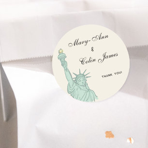 NYC New York City skyline wedding Sticker