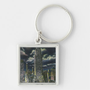 NYC, New YorkChrysler Building at Night # 1 Key Ring