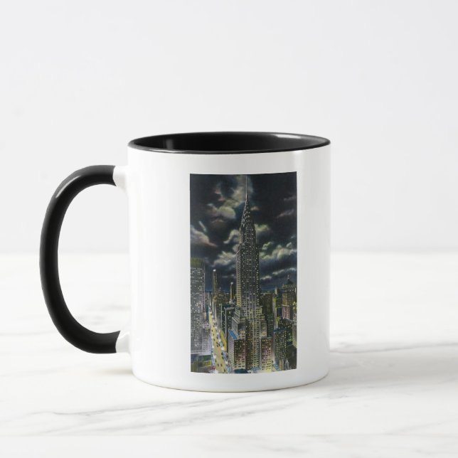 NYC, New YorkChrysler Building at Night # 1 Mug (Left)