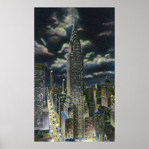 NYC, New YorkChrysler Building at Night # 1 Poster