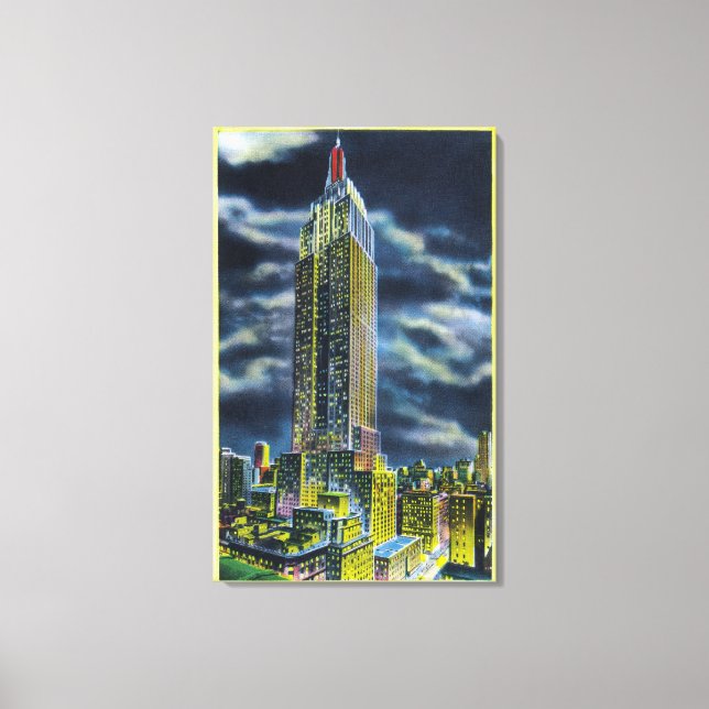 NYC, New YorkEmpire State Building at Night Canvas Print (Front)