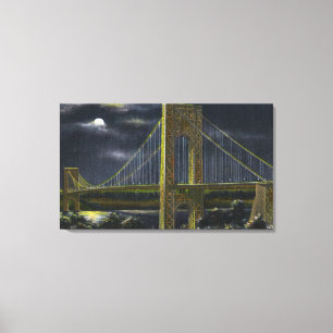 NYC, New YorkGeorge Washington Bridge at Night Canvas Print