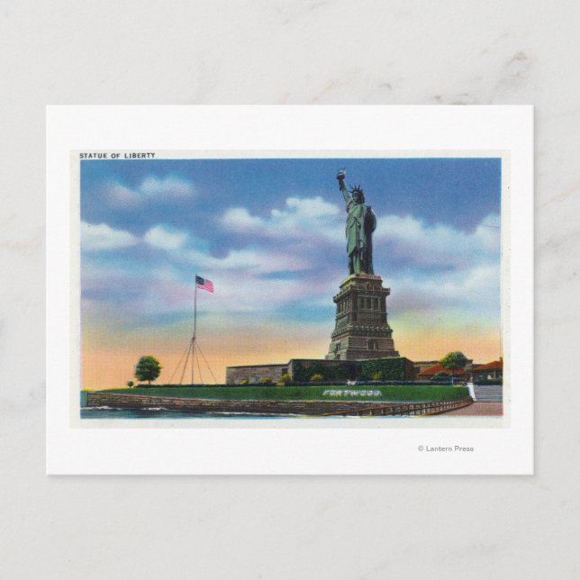 NYC, New YorkView of the Statue of Liberty Postcard (Front)