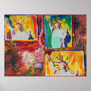 NYC original Painting 9-11 statue of liberty Poster