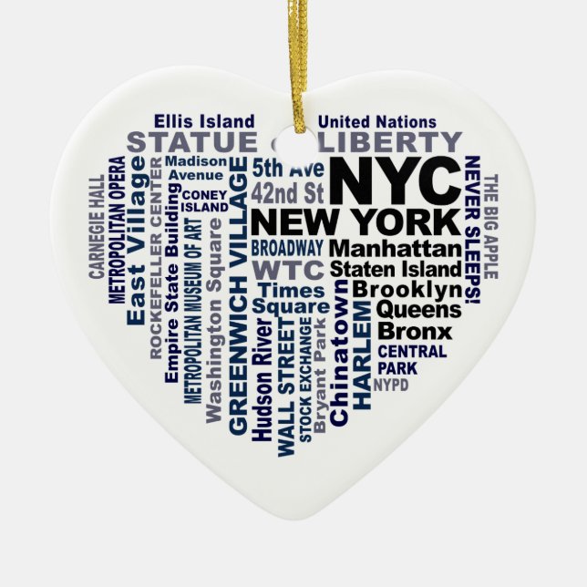 NYC ornament - customisable (Front)