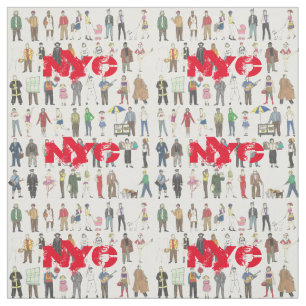 NYC People New York City Citizen New Yorkers Fabric