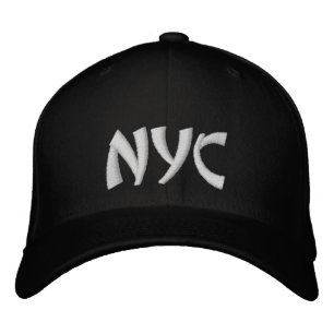 NYC Personalised Name Black & White Baseball Hat