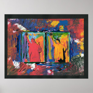 NYC Peter Max style 2 liberties 9-11Poster Poster