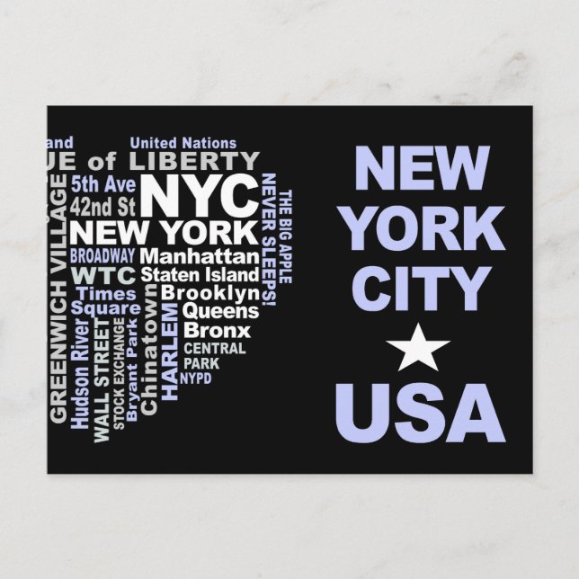 NYC postcard - customisable (Front)