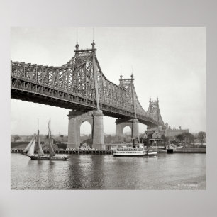 NYC Queensboro Bridge Photograph Poster