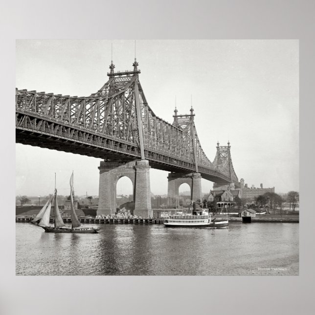 NYC Queensboro Bridge Photograph Poster (Front)