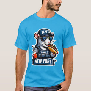 NYC RAT EATING A HOT DOG T-Shirt